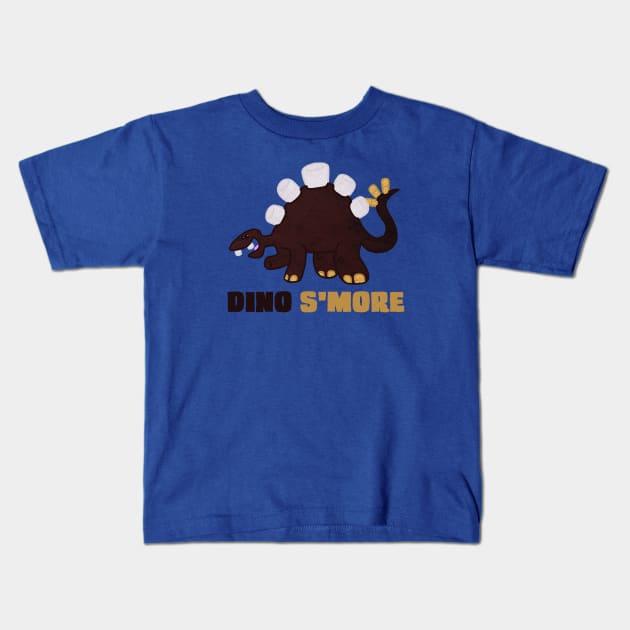 Dino S'more (with text) Kids T-Shirt by CamelCactusCreations